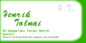 henrik tolnai business card